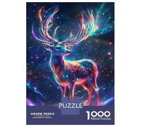 Rompecabezas para Adolescentes De 1000 Piezas Galactic Deer Glow Rompecabezas para Adultos Juegos Familiares Desafío Difícil Regalos De Cumpleaños Y Únicos 52x38cm/1000pcs