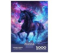 Rompecabezas para Adolescentes De 1000 Piezas Galactic Horse Run Rompecabezas para Adultos Juegos Relajantes Regalo De Cumpleaños Diversión En Casa Actividades, 38x26cm/1000pcs