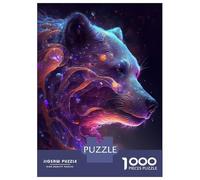 Rompecabezas para Adolescentes De 1000 Piezas Galaxy Bear Animal Rompecabezas para Adultos Juego Práctico Pero Divertido Y Humorístico Regalo De Cumpleaños, Regalos, 38x26cm/1000pcs