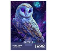 Rompecabezas para Adolescentes De 1000 Piezas Galaxy Owl Wall Art Print Rompecabezas para Adultos Juegos Relajantes Corte De Precisión Diversión En Casa Actividades, 52x38cm/1000pcs