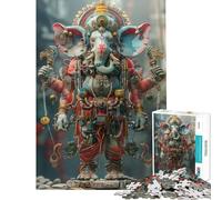 Rompecabezas para Adolescentes de 1000 Piezas Ganesha Gigante difícil y desafiante de análisis y lógica Juguete de decoración para el hogar para Mayores de 14 años (38x52cm)
