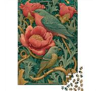 Rompecabezas para Adolescentes De 1000 Piezas Garden Birds Illustration Rompecabezas para Adolescentes Juegos Relajantes Alivia El Estrés 38x26cm/1000pcs
