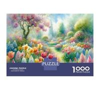 Rompecabezas para Adolescentes De 1000 Piezas Garden of Spring Flowers Rompecabezas para Adolescentes Juegos Relajantes para La Diversión Familiar Juego Desafiante Regalos 38x26cm/1000pcs