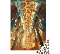 Rompecabezas para Adolescentes De 1000 Piezas Gaudi's Sagrada Familia Interior Rompecabezas para Adultos Juegos Relajantes Análisis Y Lógica Difícil Y Desafiante 38x26cm/1000pcs