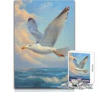 Rompecabezas para Adolescentes de 1000 Piezas, Gaviota en Vuelo, Hermoso diseño, Juego, decoración Perfecta, Regalo para cumpleaños, tamaño 50x75cm