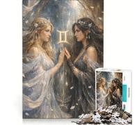 Rompecabezas para Adolescentes de 1000 Piezas, Géminis, Juego Educativo, Mejora la Memoria, Regalo de Juego desafiante 38x52cm