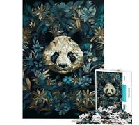 Rompecabezas para Adolescentes de 1000 Piezas geometría Azul Panda desafiante para completar análisis y lógica Juego Educativo para Mayores de 14 años 38x26cm