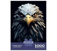 Rompecabezas para Adolescentes De 1000 Piezas Geometric Eagle Animation Rompecabezas para Adultos Juguete Decoración De Pared Corte De Precisión para Cumpleaños, Navidad 52x38cm/1000pcs