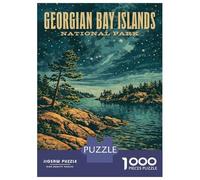 Rompecabezas para Adolescentes De 1000 Piezas Georgian Bay Islands National Park Vintage Rompecabezas Juguete Decoración De Pared Vacaciones En Casa Matar El Tiempo Desafío Educativo 70x50cm/1000pcs