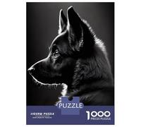 Rompecabezas para Adolescentes De 1000 Piezas German Shepherd Puppy Rompecabezas para Adultos Juguetes Antiestrés Regalo De Cumpleaños para Cumpleaños, Navidad 52x38cm/1000pcs