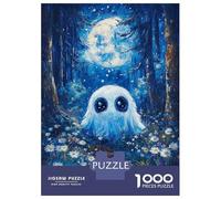 Rompecabezas para Adolescentes De 1000 Piezas Ghost in The Moonlight Forest Rompecabezas Juegos Familiares Carrera De Velocidad Manual Cumpleaños 52x38cm/1000pcs