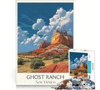 Rompecabezas para Adolescentes de 1000 Piezas, Ghost Ranch, Nuevo México Juegos relajantes, Ideales para Reducir el estrés, Regalos de cumpleaños 38x26cm