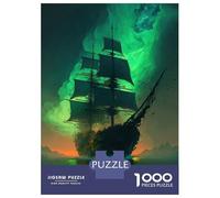 Rompecabezas para Adolescentes De 1000 Piezas Ghost Ship Green Rompecabezas para Adultos Juegos Familiares Análisis Y Lógica Cumpleaños Y Navidad 70x50cm/1000pcs