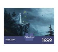 Rompecabezas para Adolescentes De 1000 Piezas Ghostly Figure on Cliff Rompecabezas para Adultos Juegos Relajantes Corte De Precisión Diversión En Casa Actividades, 70x50cm/1000pcs
