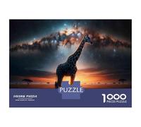 Rompecabezas para Adolescentes De 1000 Piezas Giraffe in The African Savannah Rompecabezas para Adultos Juego Familiar Regalos para Mujeres Cumpleaños Y Navidad 52x38cm/1000pcs