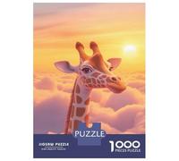 Rompecabezas para Adolescentes De 1000 Piezas Giraffe in The Clouds Rompecabezas para Adultos Juegos Familiares Desafío Difícil Regalos De Cumpleaños Y Únicos 38x26cm/1000pcs