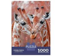 Rompecabezas para Adolescentes De 1000 Piezas Giraffe Pair Portrait Rompecabezas para Adultos Juguetes Antiestrés Regalo De Cumpleaños para Cumpleaños, Navidad 38x26cm/1000pcs