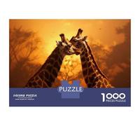 Rompecabezas para Adolescentes De 1000 Piezas Giraffe Sunset Romance Rompecabezas para Adolescentes Juegos Relajantes Regalos para Mujeres para Cumpleaños, Navidad 70x50cm/1000pcs