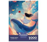 Rompecabezas para Adolescentes De 1000 Piezas Girl on Whale in Sky Rompecabezas para Adultos Juguete Decoración De Pared Desafío Difícil 38x26cm/1000pcs