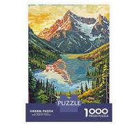 Rompecabezas para Adolescentes De 1000 Piezas Glacier National Park Landscape Rompecabezas Juegos Relajantes Difícil Difícil Diversión Actividades En Casa, 70x50cm/1000pcs