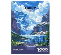Rompecabezas para Adolescentes De 1000 Piezas Glacier National Park USA Landscape Art Rompecabezas para Adultos Juegos Familiares Pero Divertidos Y Humorísticos Desafío Educativo 52x38cm/1000pcs