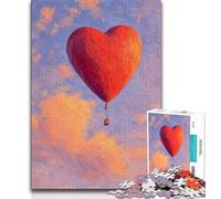 Rompecabezas para Adolescentes de 1000 Piezas, Globo aerostático de Amor, Ayuda al Cerebro a ejercitar, Juguetes adictivos para Cultivar la Paciencia, decoración, 38x26cm