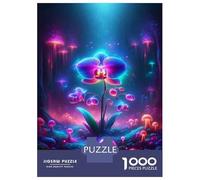 Rompecabezas para Adolescentes De 1000 Piezas Glowing Fantasy Mushroom Forest Rompecabezas DIY Juguetes Vacaciones En Casa Matar El Tiempo Cumpleaños Y Navidad 70x50cm/1000pcs