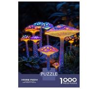 Rompecabezas para Adolescentes De 1000 Piezas Glowing Mushroom Forest Rompecabezas para Adultos Juguete Decoración De Pared Mejora La Memoria Regalos De Cumpleaños Y Únicos 52x38cm/1000pcs