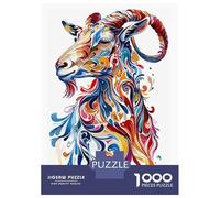 Rompecabezas para Adolescentes De 1000 Piezas Goat Colorful Pop Art Rompecabezas para Adultos Juego De Ingenio Decoración De Pared Regalos para Reducir El Estrés 70x50cm/1000pcs