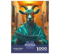 Rompecabezas para Adolescentes De 1000 Piezas Goat in A Bathroom Rompecabezas para Adolescentes Juegos Relajantes para La Diversión Familiar Juego Desafiante Regalos 70x50cm/1000pcs