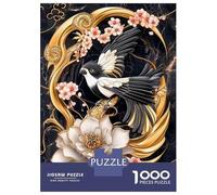 Rompecabezas para Adolescentes De 1000 Piezas Gold Parrot Bird & Flower Rompecabezas para Adultos Juguetes De Bricolaje Análisis Y Lógica Regalo De Cumpleaños, Regalos, 52x38cm/1000pcs