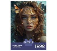 Rompecabezas para Adolescentes De 1000 Piezas Golden Butterfly Fantasy Art Rompecabezas para Adultos Juegos Relajantes para La Diversión Familiar 52x38cm/1000pcs