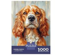 Rompecabezas para Adolescentes De 1000 Piezas Golden Cocker Spaniel Portrait Rompecabezas para Adultos Juguetes De Bricolaje Análisis Y Lógica Diversión En Casa Actividades, 70x50cm/1000pcs