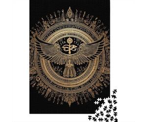 Rompecabezas para Adolescentes De 1000 Piezas Golden Egyptian Eye Art Print Rompecabezas para Adultos Juegos Relajantes Desafío Difícil Cumpleaños Y Navidad 38x26cm/1000pcs