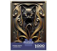 Rompecabezas para Adolescentes De 1000 Piezas Golden Ethereal Queen Cat Rompecabezas Juegos Relajantes Pero Divertidos Y Humorísticos Cumpleaños 70x50cm/1000pcs