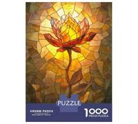 Rompecabezas para Adolescentes De 1000 Piezas Golden Flower Glass Rompecabezas Juego De Ingenio Decoración Perfecta Regalos Y Cumpleaños Únicos 38x26cm/1000pcs