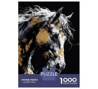 Rompecabezas para Adolescentes De 1000 Piezas Golden Horse Portrait Rompecabezas Juego De Ingenio Análisis Y Lógica Actividades Divertidas En Casa 52x38cm/1000pcs
