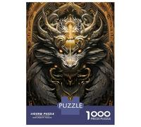 Rompecabezas para Adolescentes De 1000 Piezas Golden Infernal Dragon Sovereign Rompecabezas para Adultos Juguetes Antiestrés Regalo De Cumpleaños para Cumpleaños, Navidad 38x26cm/1000pcs
