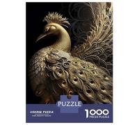 Rompecabezas para Adolescentes De 1000 Piezas Golden King Peacock Rompecabezas para Adultos Juegos Familiares Análisis Y Lógica Cumpleaños Y Navidad 38x26cm/1000pcs