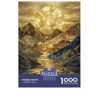 Rompecabezas para Adolescentes De 1000 Piezas Golden Mountain Landscape Rompecabezas para Adultos Juegos Relajantes Regalos para Mujeres Ayuda A Ejercitar El Cerebro 38x26cm/1000pcs