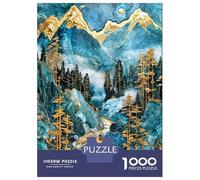 Rompecabezas para Adolescentes De 1000 Piezas Golden Mountain Stream Art Rompecabezas para Adultos Juego Práctico Decoración Perfecta Regalos Y Cumpleaños Únicos 38x26cm/1000pcs