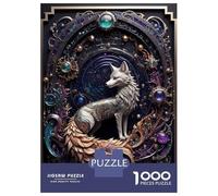Rompecabezas para Adolescentes De 1000 Piezas Golden Silver Fox Art Deco Rompecabezas para Adultos Juego Práctico Una Obra De Arte Cumpleaños 38x26cm/1000pcs