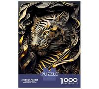 Rompecabezas para Adolescentes De 1000 Piezas Golden Tiger Guardian Rompecabezas para Adultos Juguetes Antiestrés Regalo De Cumpleaños Cumpleaños 38x26cm/1000pcs