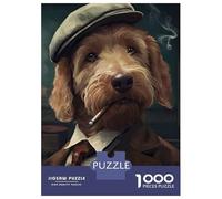 Rompecabezas para Adolescentes De 1000 Piezas Goldendoodle Dog Gangster Rompecabezas para Adultos Juegos Relajantes Decoración Cumpleaños 38x26cm/1000pcs