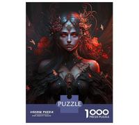 Rompecabezas para Adolescentes De 1000 Piezas Gorgeous Gothic Fairy Rompecabezas para Adultos Juegos Divertidos Desafío Difícil Regalo De Cumpleaños, Regalos, 38x26cm/1000pcs