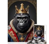 Rompecabezas para Adolescentes de 1000 Piezas Gorilla King Juguete Educativo Gran Regalo para Juegos Familiares Entrena tu Cerebro y Tus Manos tamaño 38x52cm