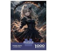 Rompecabezas para Adolescentes De 1000 Piezas Gothic Anime Girl Art Print Rompecabezas para Adultos Juegos Relajantes para La Diversión Familiar 52x38cm/1000pcs