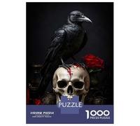 Rompecabezas para Adolescentes De 1000 Piezas Gothic Crow Rompecabezas para Adultos Juguetes De Bricolaje Análisis Y Lógica Diversión En Casa Actividades, 52x38cm/1000pcs