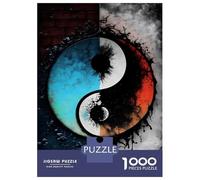Rompecabezas para Adolescentes De 1000 Piezas Graffiti Yin and Yang Rompecabezas para Adultos Juguetes Antiestrés Regalo De Cumpleaños para Cumpleaños, Navidad 38x26cm/1000pcs