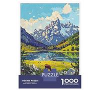 Rompecabezas para Adolescentes De 1000 Piezas Grand Teton Mountain Landscape Rompecabezas Juegos Relajantes Difícil Difícil Diversión Actividades En Casa, 70x50cm/1000pcs